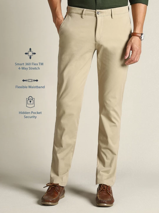 Buy Men Beige Motion Slim Fit Chinos Dockers® India Official