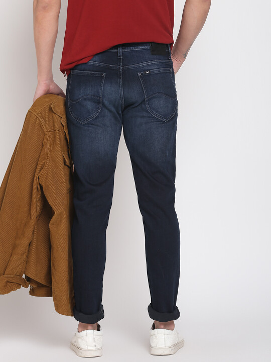 Buy Lee Men Black Bruce Skinny Fit Mid Rise No Fade Jeans | Lee