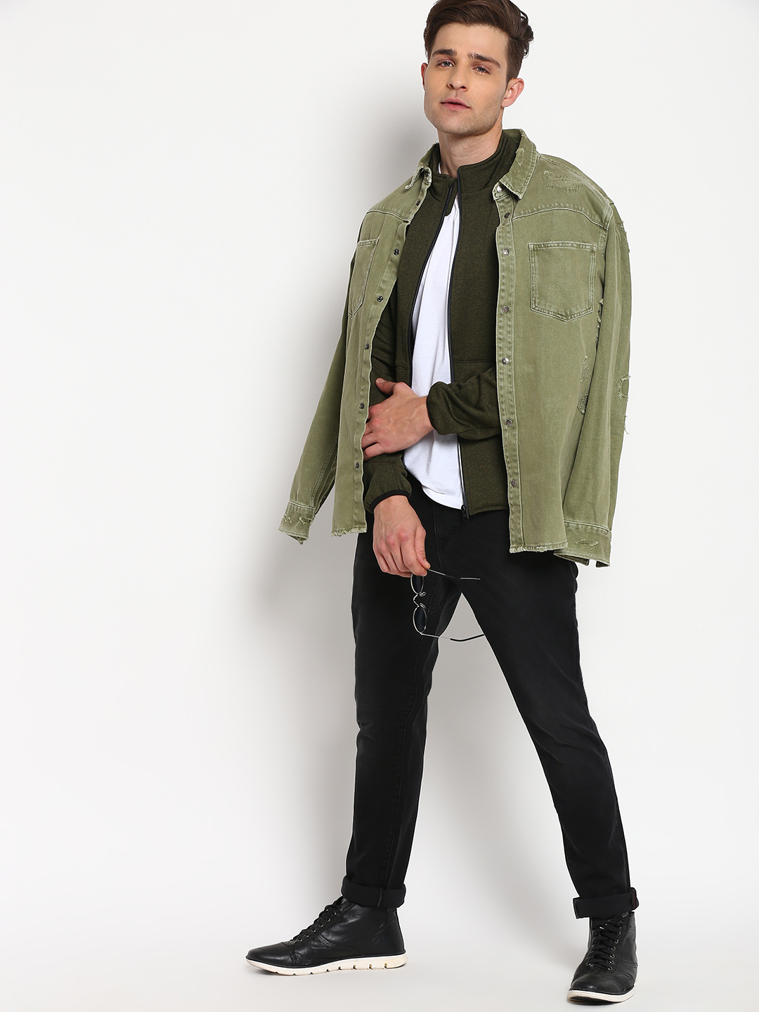 Buy Lee Men Solid Green Regular Fit Jacket | Lee® India Official