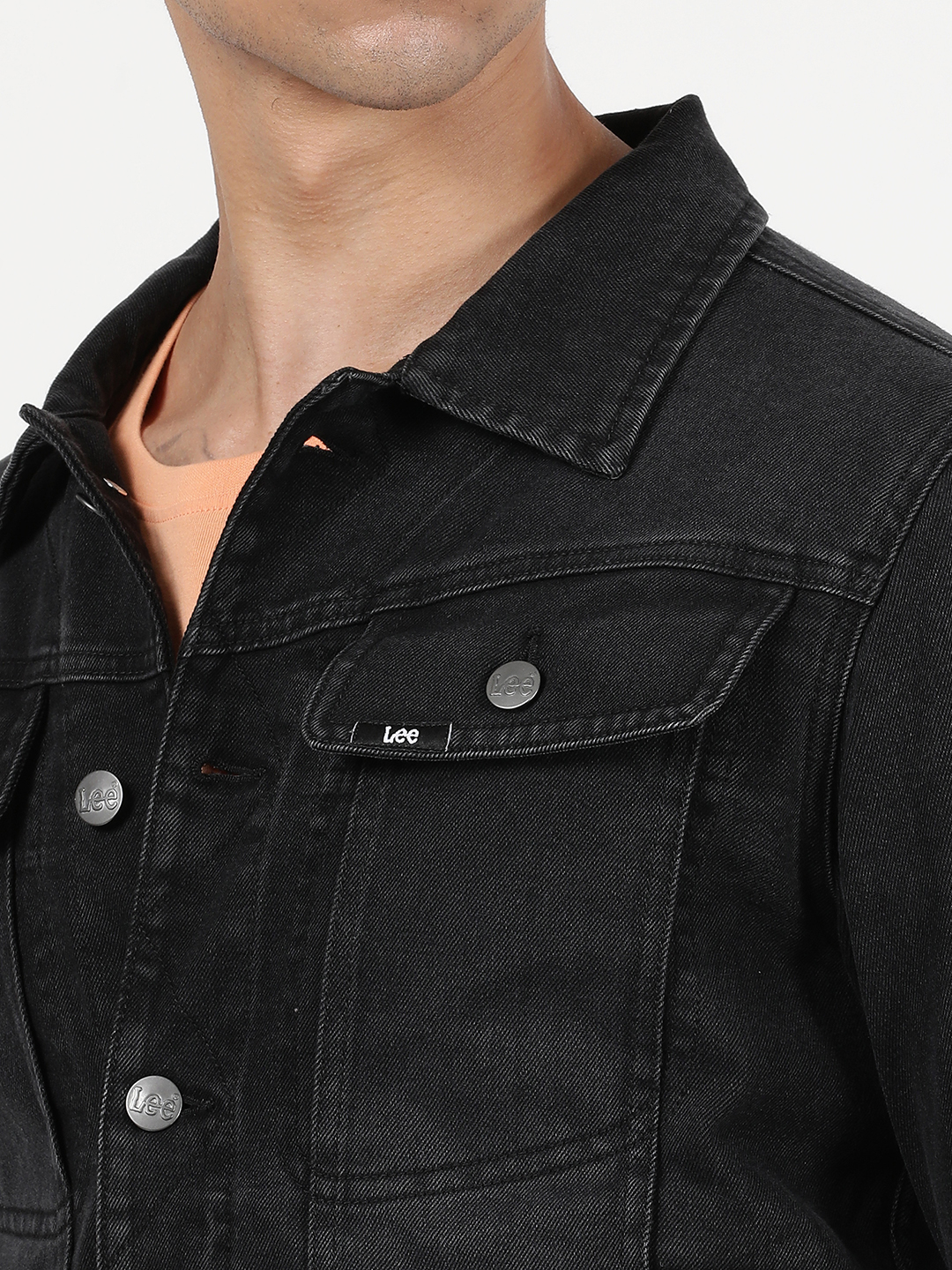 Buy Lee Men Solid Black Regular Fit Jacket Lee® India Official