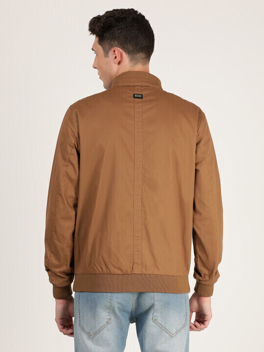 Buy Lee Men Solid Brown Regular Fit Jackets Lee® India Official
