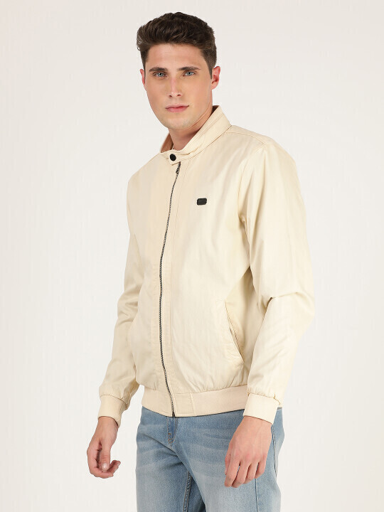 Buy Lee Men Solid White Regular Fit Jacket Lee® India Official