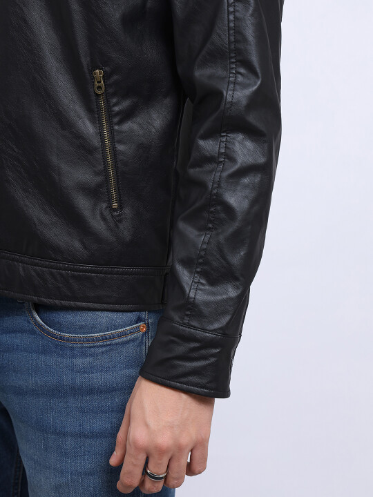 Buy Lee Men Solid Black Regular Fit Jacket Lee® India Official