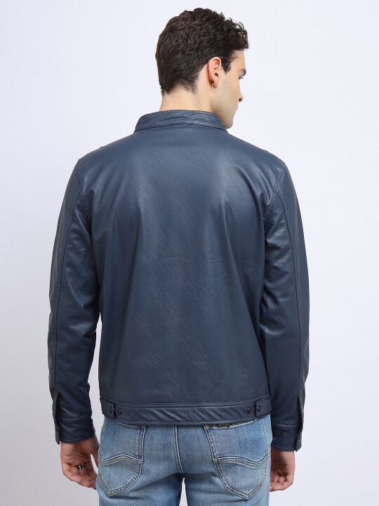 Buy Lee Men Solid Blue Regular Fit Jacket | Lee® India