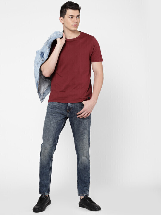 Buy Lee Men Anton Dirty Indigo Solid Slim Fit Jeans Lee® India