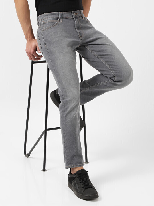 Buy Lee Men Grey Eric Skinny Fit Mid Rise No Fade Jeans Lee
