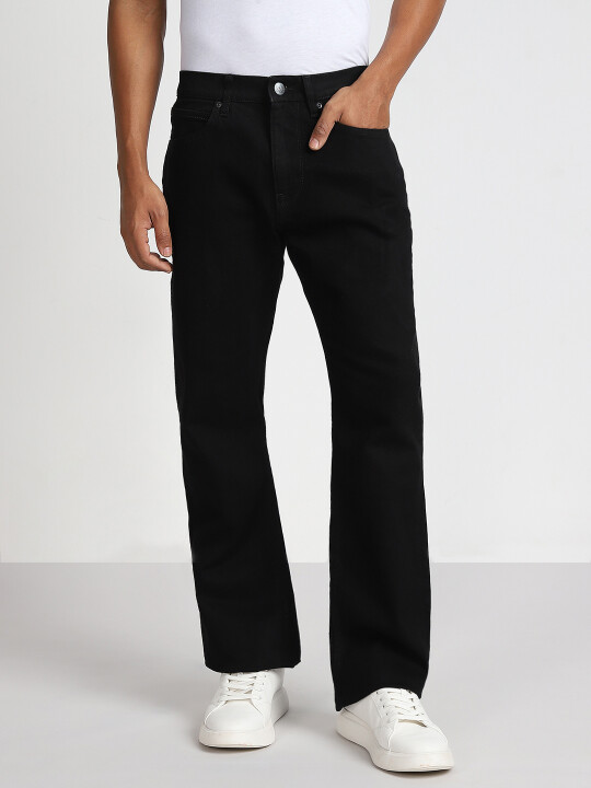 Buy Lee Men Black Trenton Boot Cut Fit Mid Rise Jeans | Lee