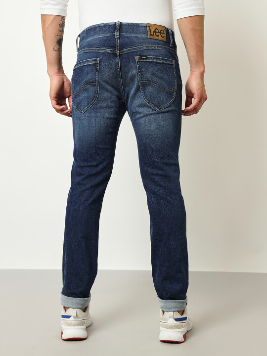 Buy Lee Men Blue Travis Slim Tapered Fit Mid Rise Jeans Lee