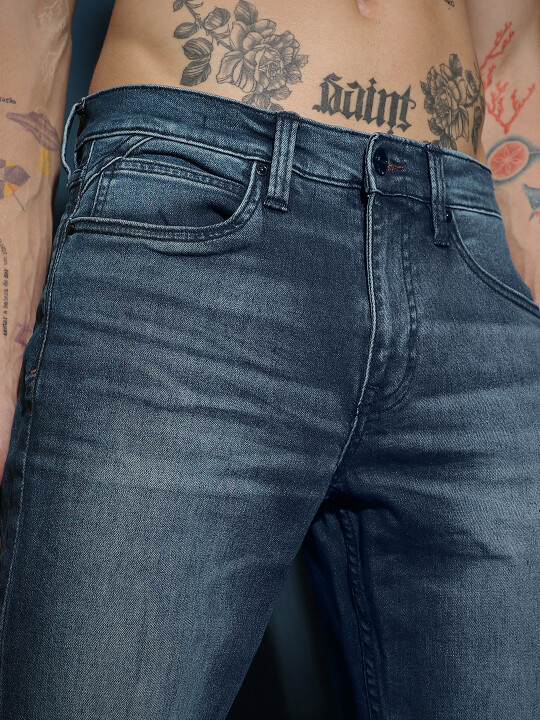 Buy Lee Men Blue Travis Slim Tapered Fit Mid Rise Jeans Lee