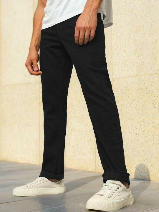 Buy Lee Men Black Rodeo Straight Fit Mid Rise No Fade Jeans Lee