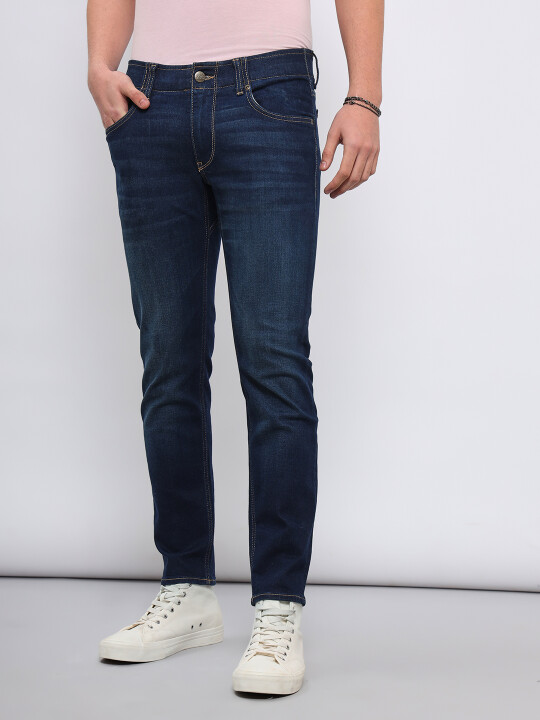 Buy Lee Men Blue Eric Skinny Fit Low Rise Heavy Fade Jeans Lee