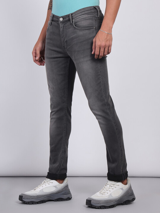 Buy Lee Men Grey Bruce Skinny Fit Mid Rise Light Fade Jeans Lee