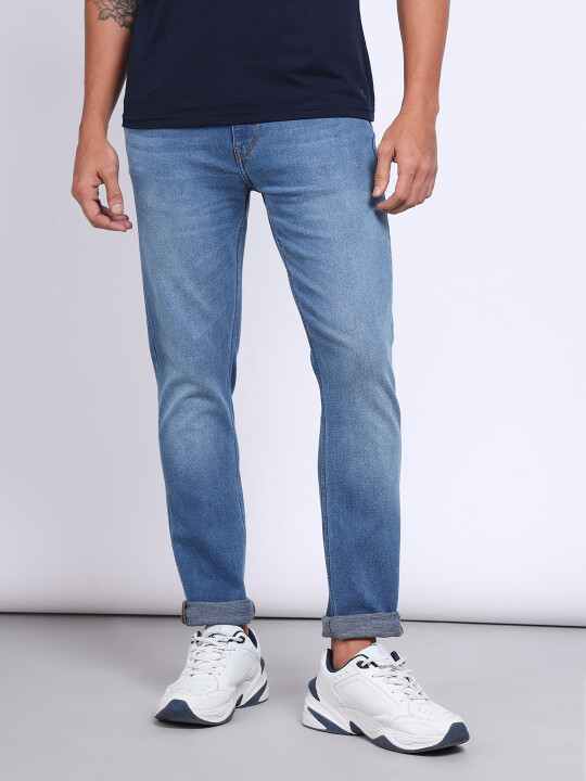 Buy Lee Men Blue Travis Slim Tapered Fit Mid Rise Jeans Lee
