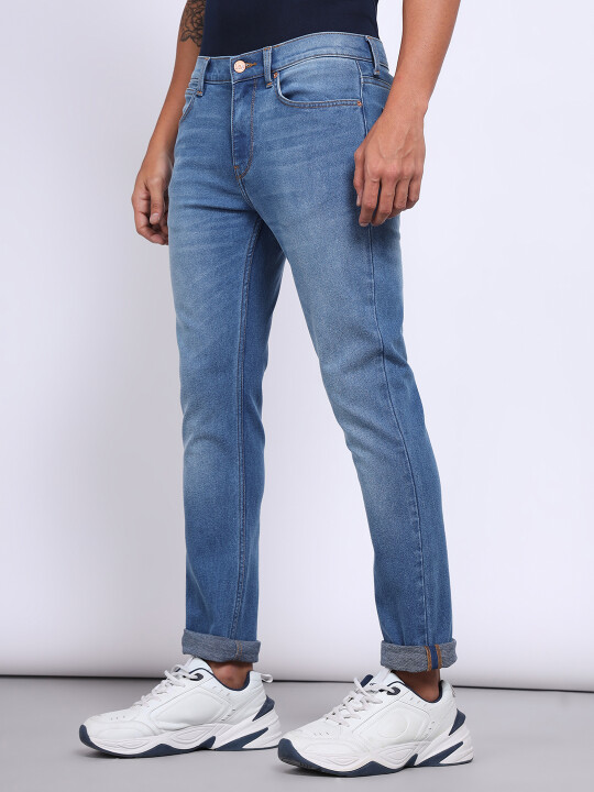 Buy Lee Men Blue Travis Slim Tapered Fit Mid Rise Jeans Lee