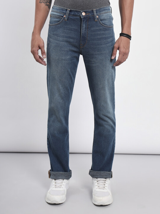 Buy Lee Men Blue Rodeo Regular Fit Mid Rise Jeans Lee India Official Online Store