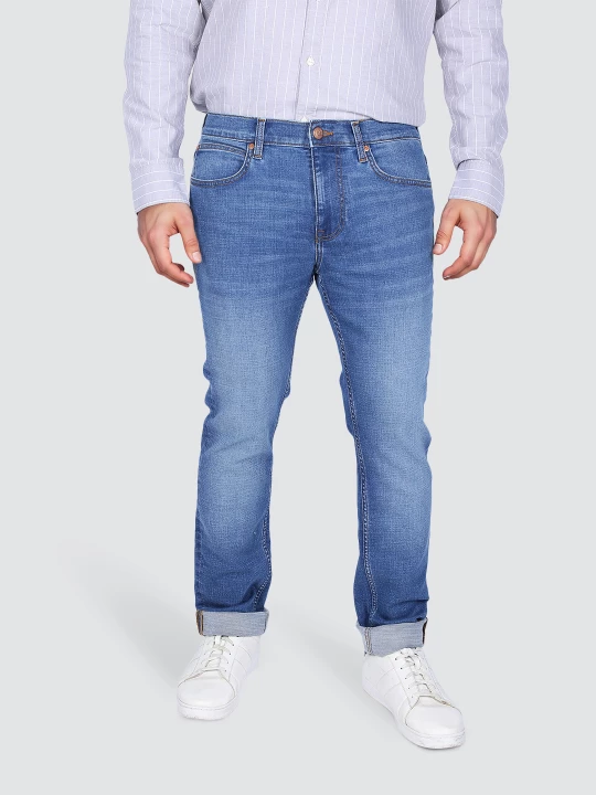 Buy Lee Men Blue Travis Slim Tapered Fit Mid Rise Jeans Lee