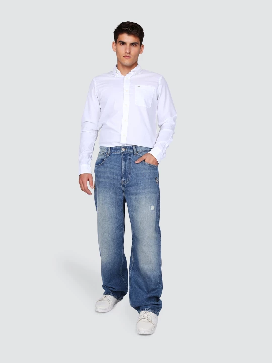 Buy Lee Men Blue Baggy Fit Mid Rise Light Fade Jeans | Lee® India