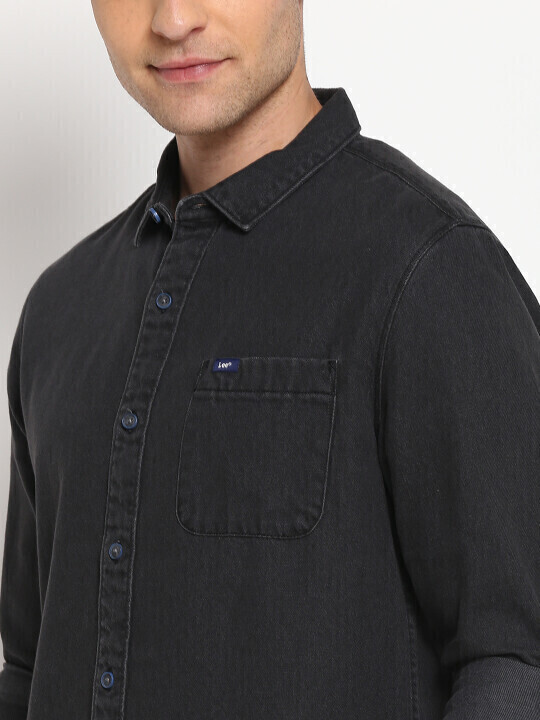 Buy Lee Men Solid Grey Slim Fit Shirt | Lee® India Official Online