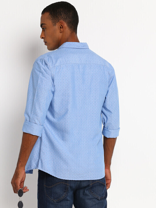 Buy Lee Men Oxford Blue Slim Fit Shirt | Lee® India Official