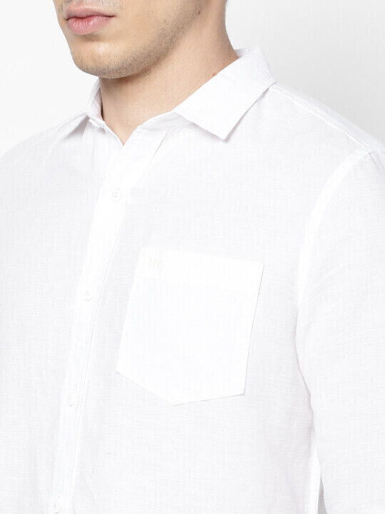 Buy Lee Men Solid White Slim Fit Shirt | Lee® India Official