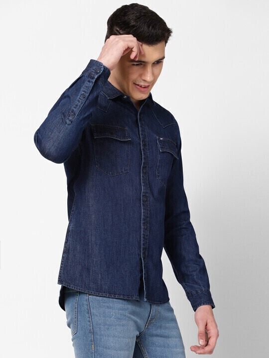 Lee Cooper Denim Shirts For Mens Online India Men Washed Regular