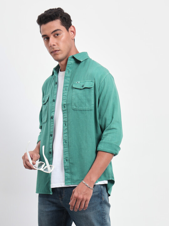 テレビ Lee Buy Lee Men Solid Grey Slim Fit Shirt | Lee® India Official Online
