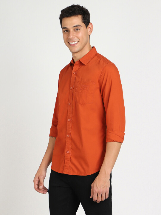 Buy Lee Men Solid Red Slim Fit Shirts Lee® India Official Online