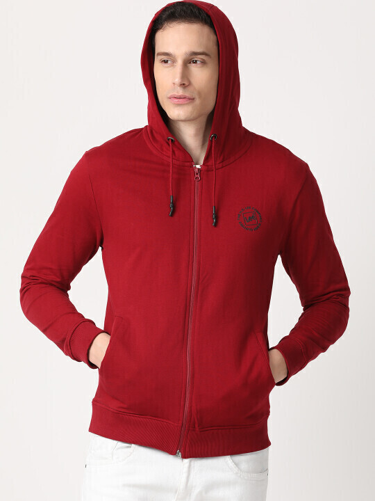 Buy Lee Men Solid Red Slim Fit Sweatshirt Lee India Official Online Store