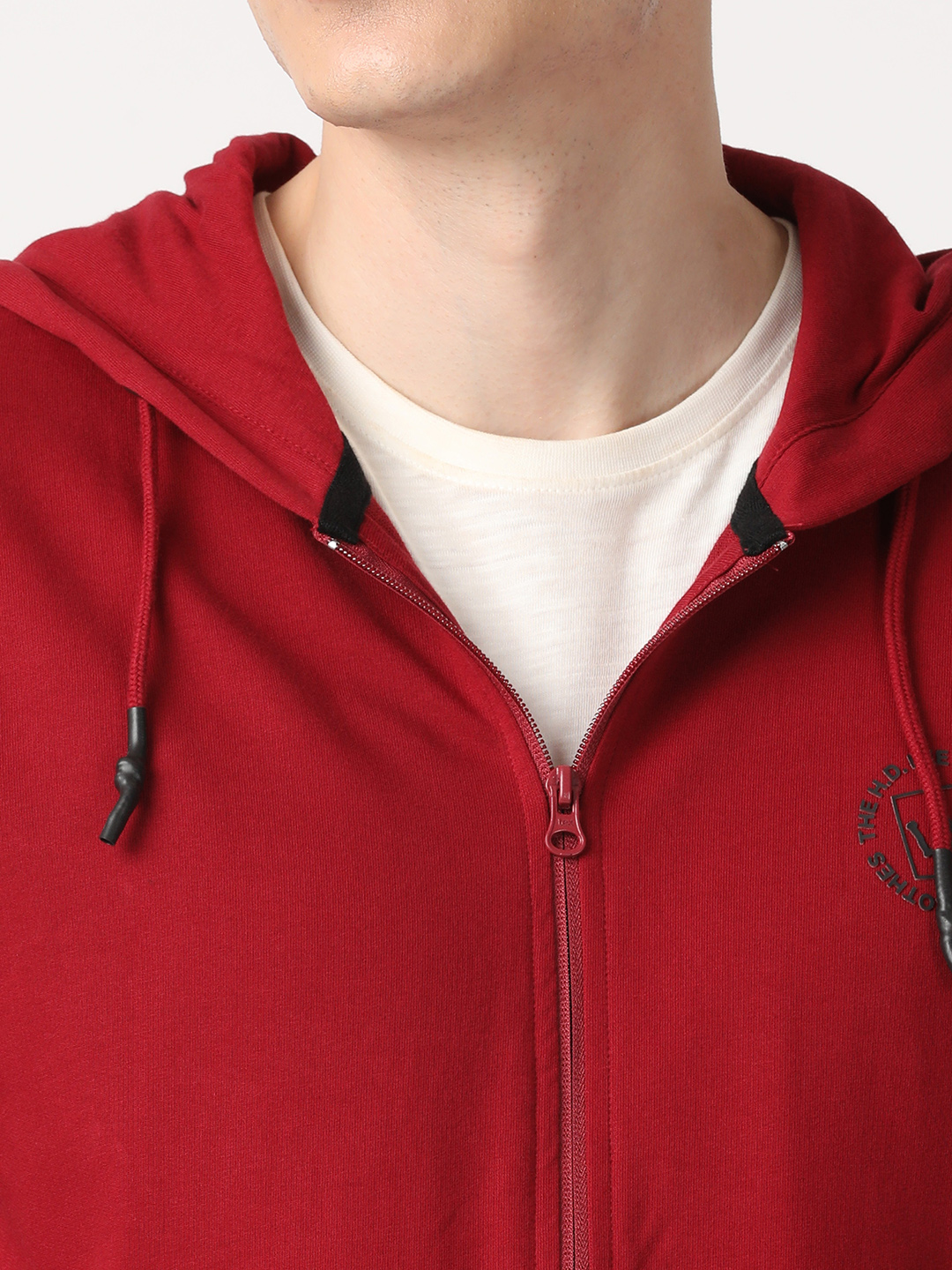 Lee Men's Maroon Solid Sweatshirts