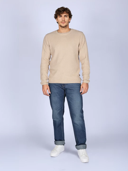 Buy Lee Men Solid Beige Regular Fit Sweater Lee® India Official