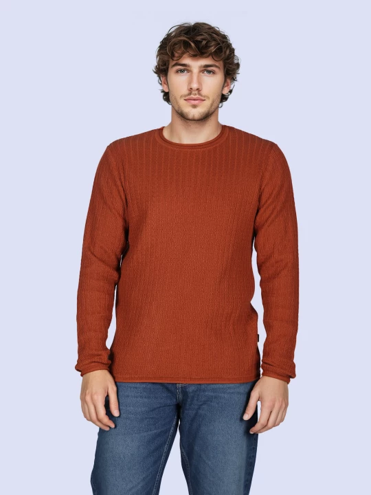 Buy Lee Men Solid Brown Regular Fit Sweater Lee® India Official