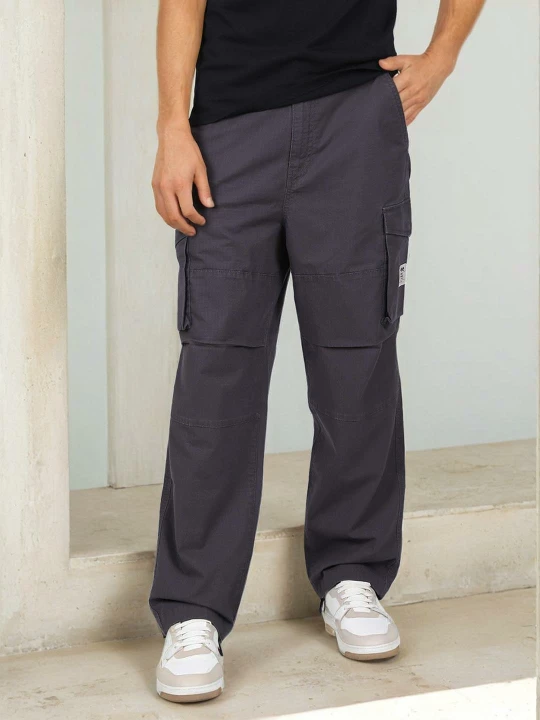 Buy Lee Men Grey Mid Rise Relaxed Cargo Fit | Lee® India Official