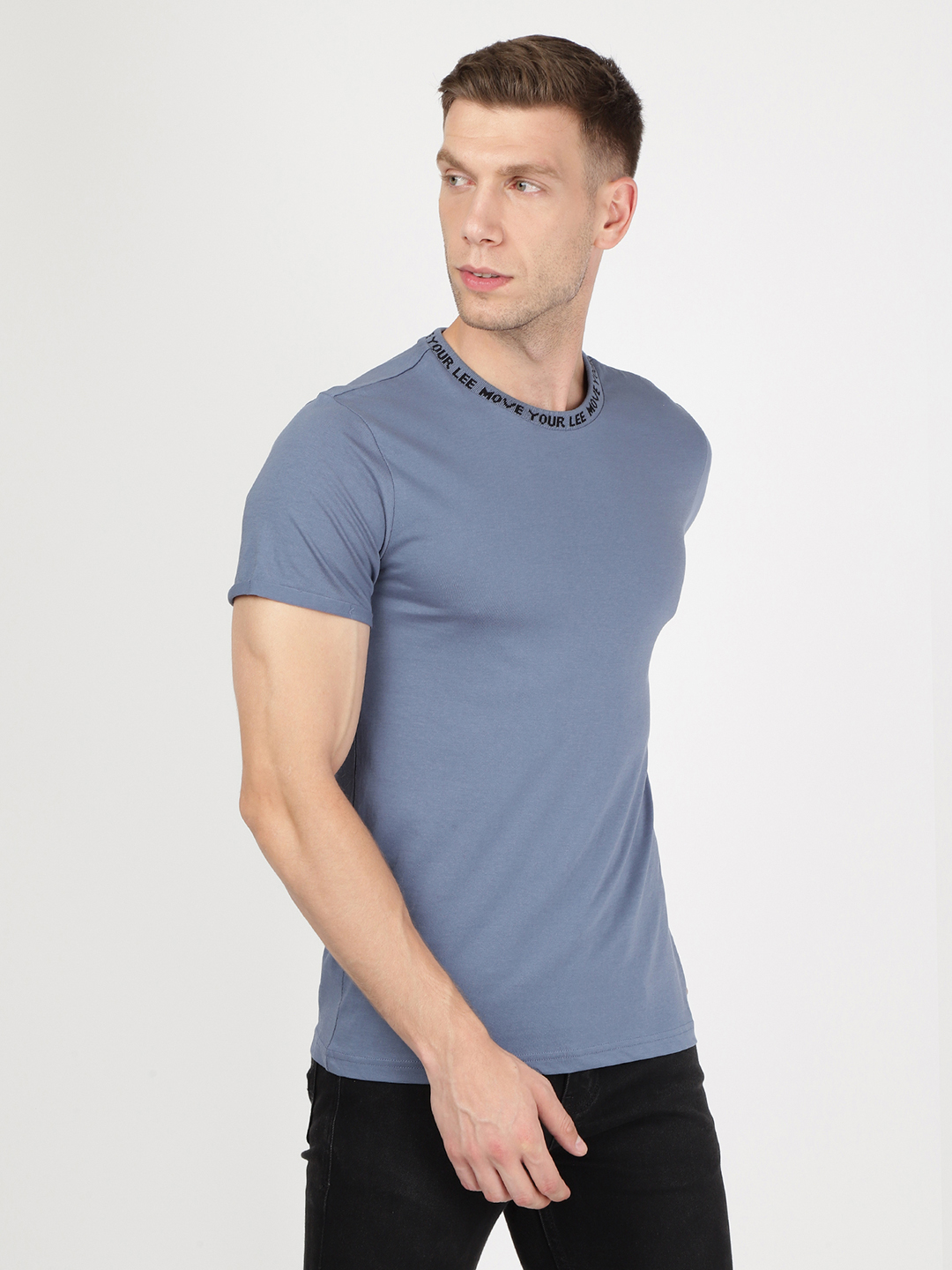 Buy Lee Men Other Blue Crew Neck Slim Fit Tshirt Lee® India