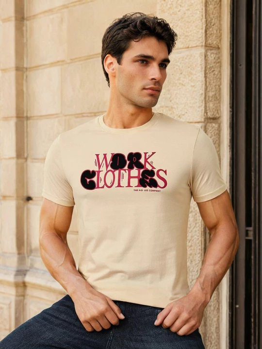 ◆LEE◆ Horseshoe graphic man to man beige Relaxed Workwear Chino | Mężczyźni | Lee®