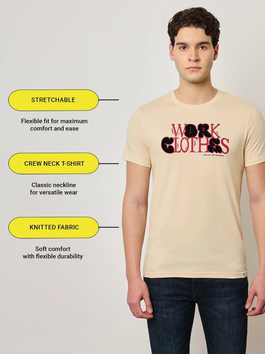 ◆LEE◆ Horseshoe graphic man to man beige Relaxed Workwear Chino | Mężczyźni | Lee®