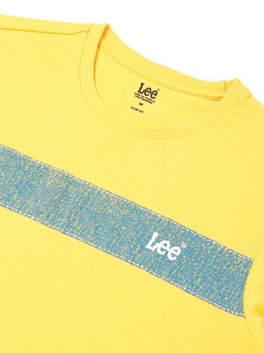 Buy Lee Men Graphic Yellow Crew Neck Slim Fit Tshirt | Lee