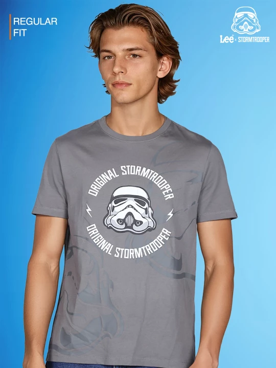 Buy Lee X Storm Trooper Men Graphic Print Grey Tshirts Lee