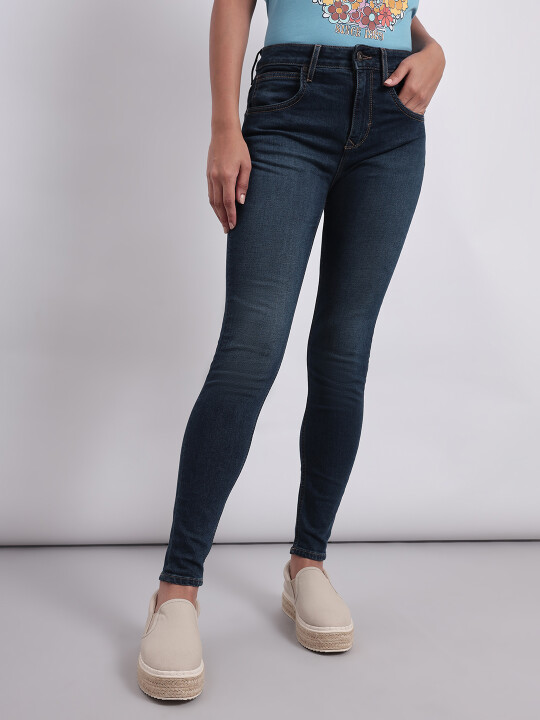 Buy Lee Women Blue Scarlett Skinny Fit High Rise Jeans Lee India Official Online Store