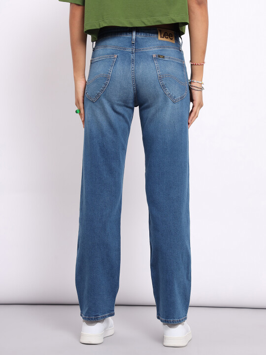 Buy Lee Women Blue Jane Straight Fit High Rise Jeans Lee® India