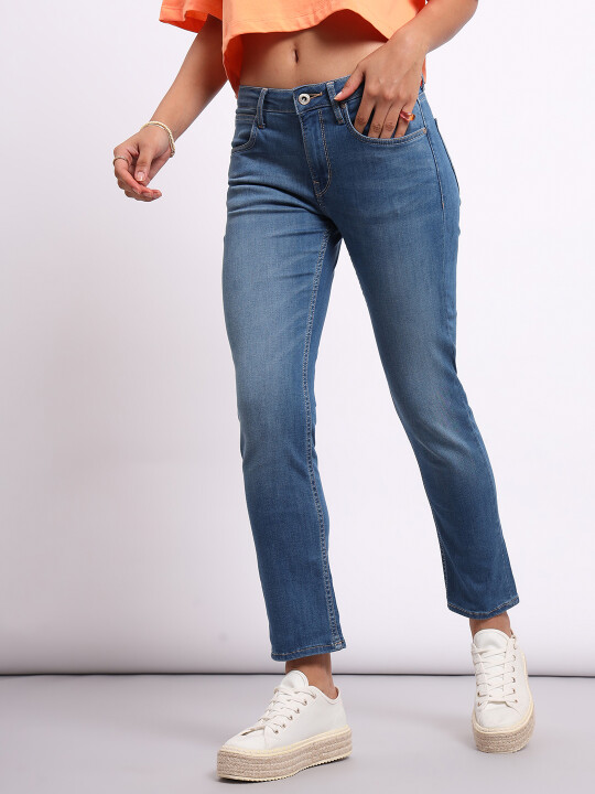 Lee elly slim straight mid rise jeans hotsell