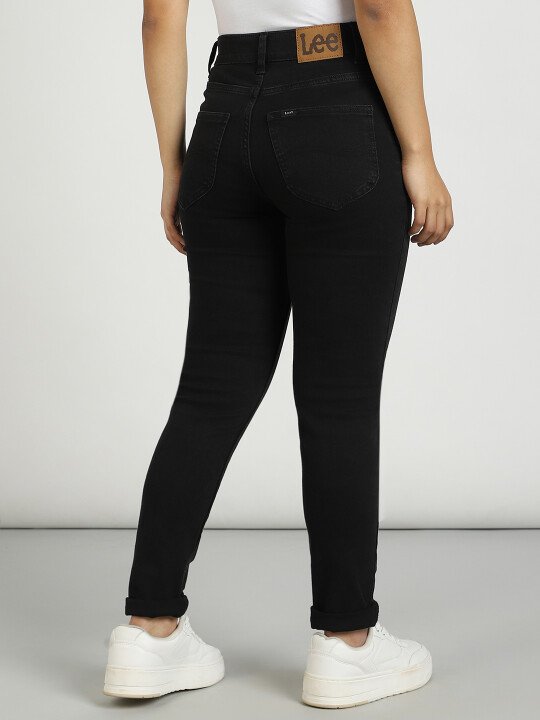 Lee black high waisted jeans on sale