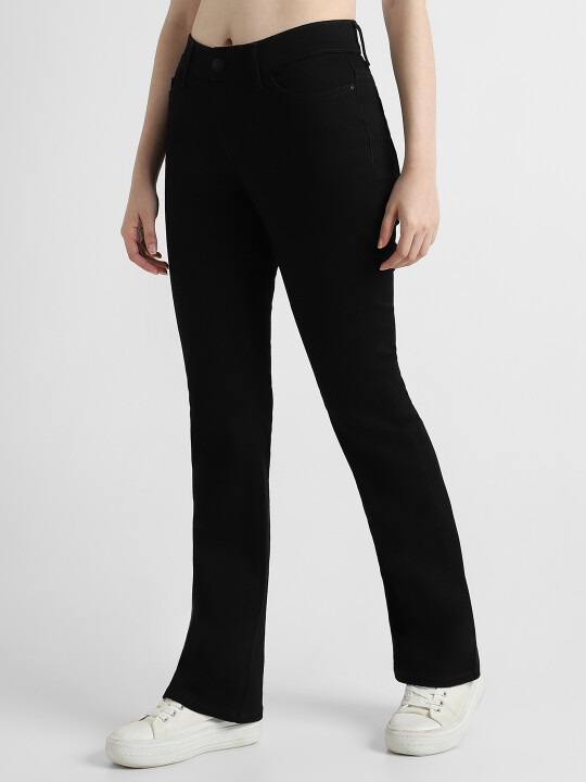 Buy Lee Women Black Breese Boot Cut Fit Mid Rise Jeans Lee