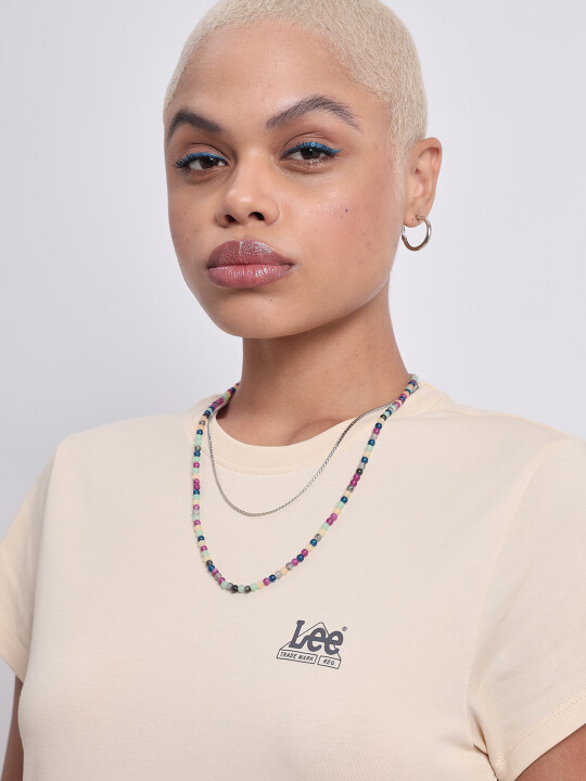 ◆LEE◆ Dice Logo T-Shirt Beige Silicon Keyboard Oversized T-Shirt – THE SHOP YOHJI YAMAMOTO