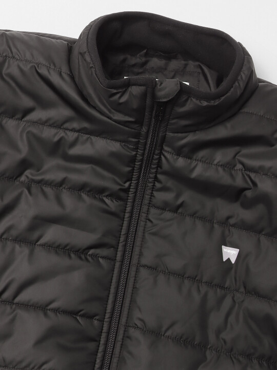 Buy Men Solid Black Puffer Regular Fit Jacket Wrangler® India