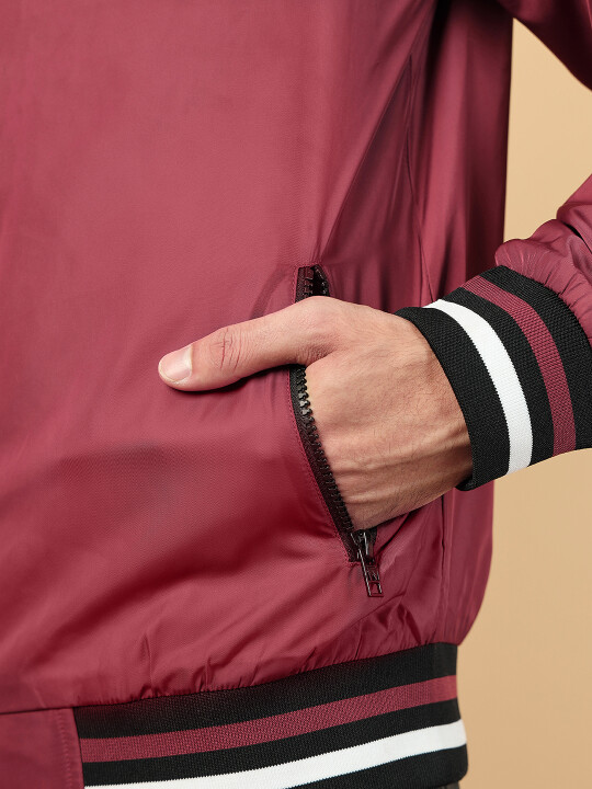 Buy Men Solid Red Regular Fit Jacket Wrangler® India Official