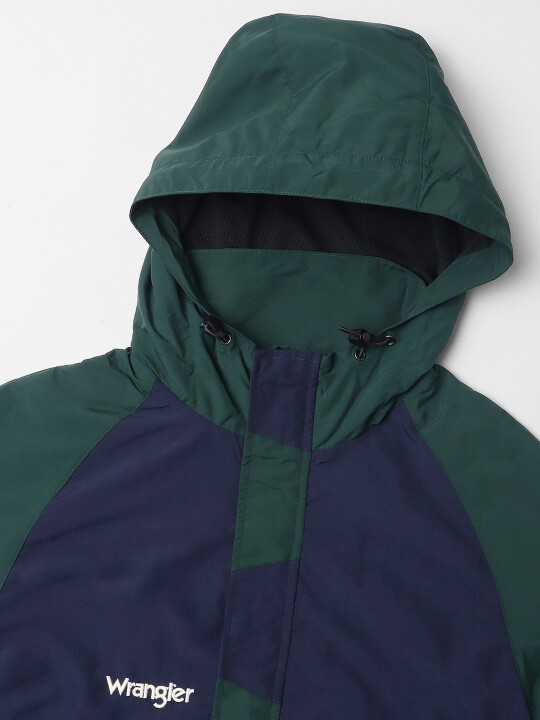 Wrangler Unisex Colorblock Green Windcheater Jacket (Oversize)