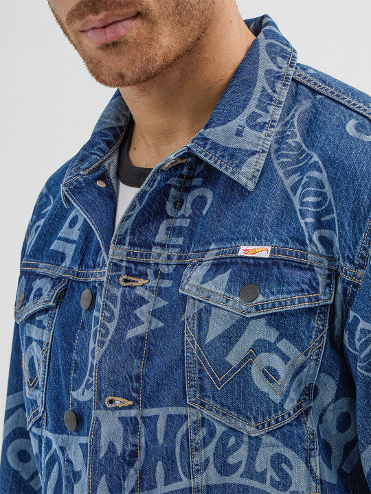 Buy Wrangler Men Printed Blue Regular Fit Jacket Wrangler® India