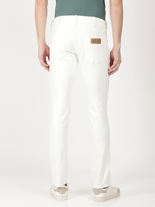 Mens White Wrangler Jeans Buy Wrangler Men Skanders Bleach White