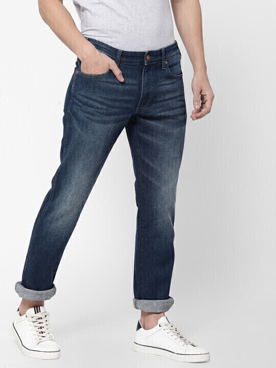 Buy Wrangler Men's Solid Indigo Jeans (Straight) | Wrangler® India