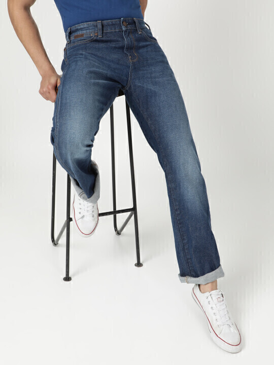 Buy Wrangler Men's Jacksville Blue Jeans (Boot Cut)